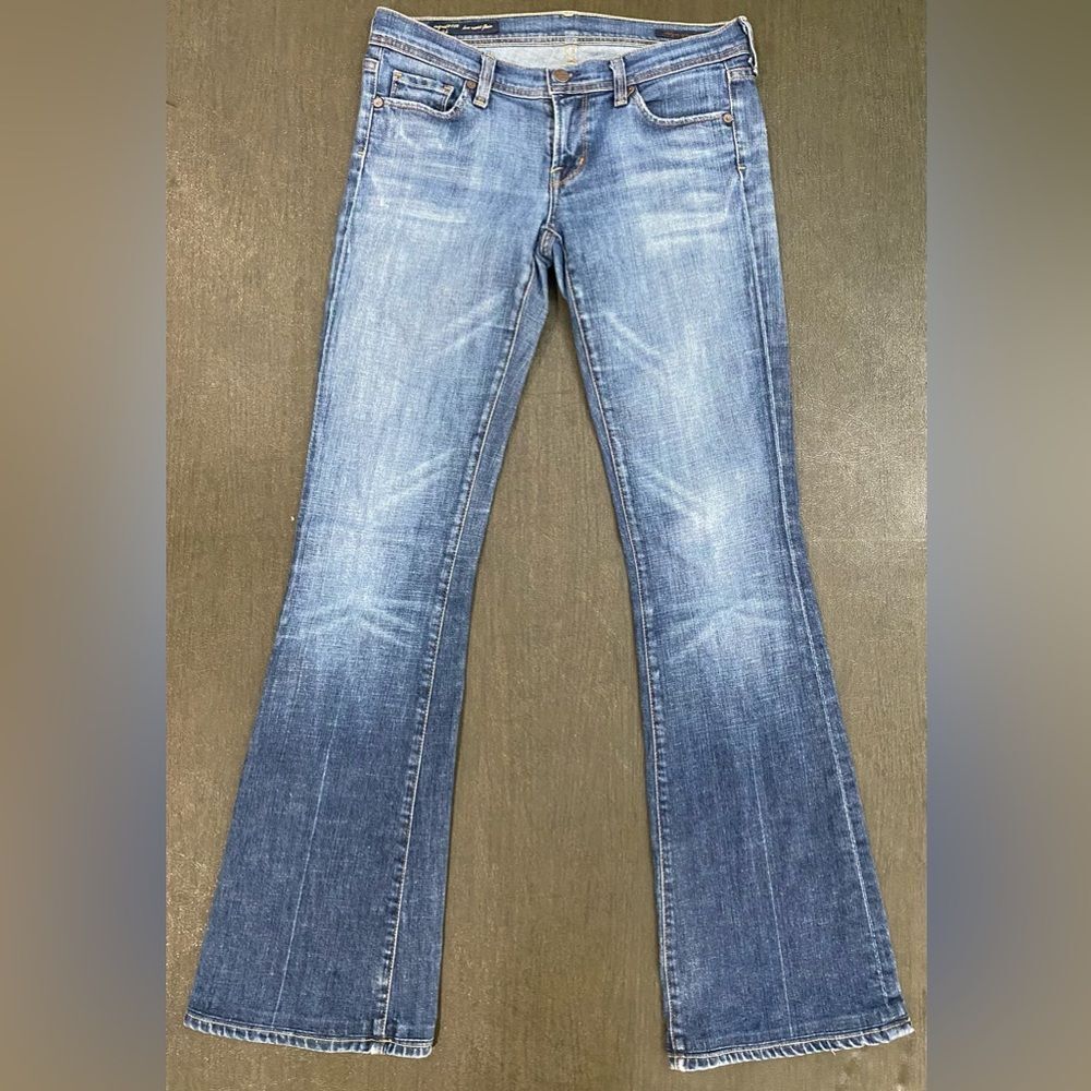 Citizens of humanity Ingrid Low Waist Flare Blue Denim Jeans Size 28